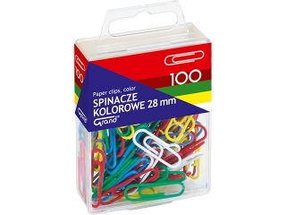 Spinacz GRAND kolorowe 28mm 100szt.