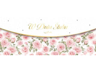 Kartka lubna - koperta na pienidze ARMIN STYLE LUX-191 zocona z krysztakami "W dniu lubu" 25x10cm