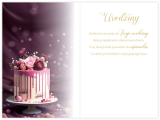 Kartki karnet B6 Urodziny Nr 20