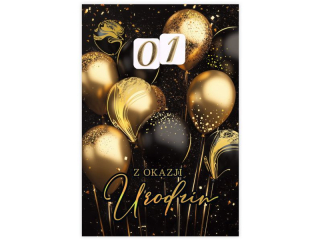 Kartki karnet B6 WYMIENNE CYFRY Urodziny nr 2