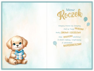 Kartki karnet B6 D Roczek nr 3
