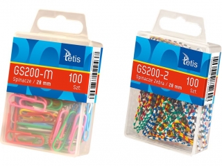 Spinacze okr�g�e zebra TETIS 28mm 100szt.