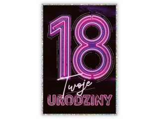 Kartka na 18 urodziny KZK nr18 "Twoje urodziny"