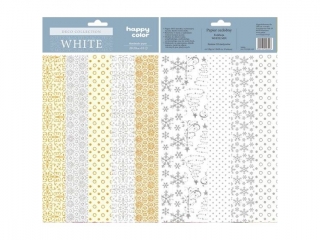 Papier ozdobny HAPPY COLOR White mix - 10 motyw�w 20x29