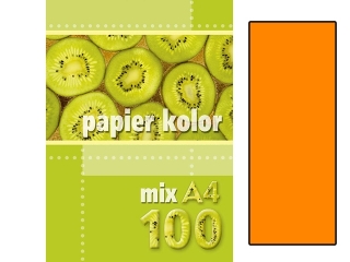 Papier ksero kolorowy A4 100k. KRESKA pomara�czowy (fluo)