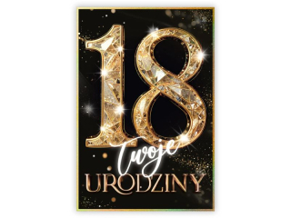 Kartka na 18 urodziny KZK nr20 "Twoje urodziny"