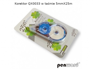 Korektor w taśmie PENWORD QX0033 5mmx25m