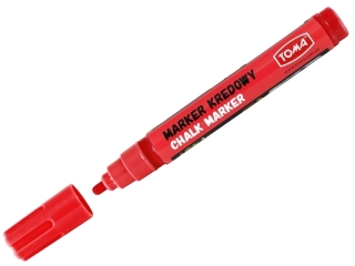 Marker kredowy TOMA ko�c�wka okr�g�a 4,45mm 8g czerwony