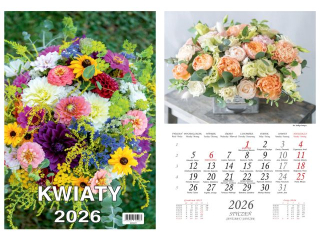 Kalendarz wieloplanszowy BESKIDY W04 13 zdjęciowy Kwiaty 2026
