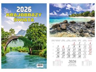 Kalendarz wieloplanszowy BESKIDY  W08 13 zdjciowy Krajobrazy wiata 2026
