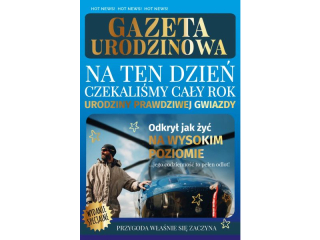Kartka urodzinowa ARMIN STYLE AS-56 Zocona "Gazeta urodzinowa"