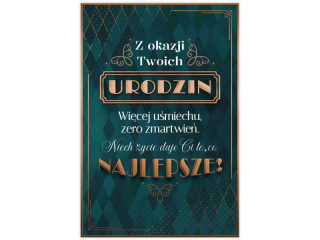 Kartka urodzinowa KZK B6 M�ska nr36 „Z okazji Twoich urodzin”