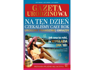 Kartka urodzinowa ARMIN STYLE AS-55 Zocona "Gazeta urodzinowa"
