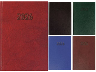 Kalendarz książkowy BESKIDY C1 tygodniowy A4 pomniejszony, okładka skóropodobna 2026