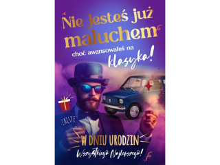 Kartka urodzinowa ARMIN STYLE AS-34 Zocona "Nie jeste ju maluchem"
