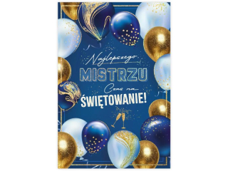 Kartka urodzinowa KZK B6 M�ska nr35 „Najlepszego Mistrzu”