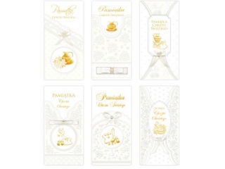 Kartki DL "3D" Exclusive satynowa Chrzest św.