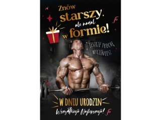 Kartka urodzinowa ARMIN STYLE AS-36 Z�ocona "Nadal w formie"