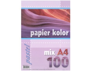 Papier ksero kolorowy A4 100k. KRESKA  mix pastel