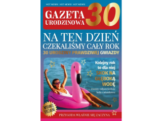 Kartka urodzinowa ARMIN STYLE AS-43 Zocona "30-tka gazeta urodzinowa" dla kobiety