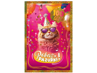 Kartka urodzinowa KZK B6 Zwierzaki nr.39 "Poka� pazurki"