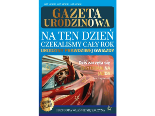 Kartka urodzinowa ARMIN STYLE AS-54 Z�ocona "Gazeta urodzinowa"