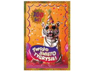 Kartka urodzinowa KZK B6 Zwierzaki nr.42 "Twoje �wi�to tygrysie"