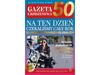 Kartka urodzinowa ARMIN STYLE AS-47 Zocona "50-tka gazeta urodzinowa" dla kobiety