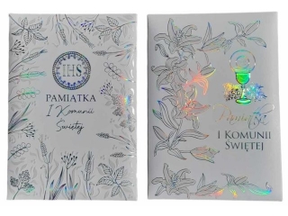 Książeczka Komunia Św.Holograf tłoczona