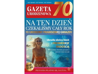 Kartka urodzinowa ARMIN STYLE AS-51 Zocona "70-tka gazeta urodzinowa" dla kobiety