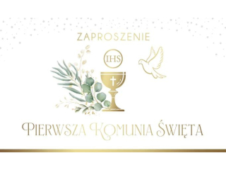 Zaproszenia na Komuni� �wi�t� ARMIN STYLE ZP-85 Kielich 10szt.