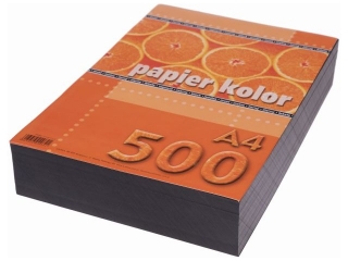 Papier ksero kolorowy A4 500k. KRESKA czarny