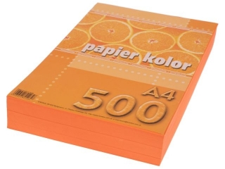 Papier ksero kolorowy A4 500k. KRESKA pomara�czowy
