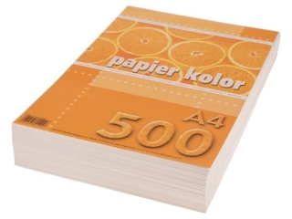Papier ksero kolorowy A4 500k. KRESKA waniliowy