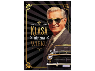 Kartka urodzinowa KZK B6 M�ska w stylu retro nr30 „Klasa nie zna wieku”