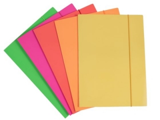 Teczka z gumk� A4 KRESKA fluo