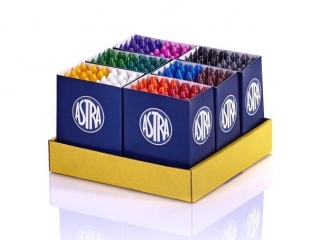 Zestaw kredek woskowych ASTRA 12 kolor�w x 12szt. - 144szt.