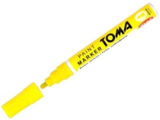 Marker olejowy TOMA fibrowa ko�c�wka 2,5mm, ��ty neon
