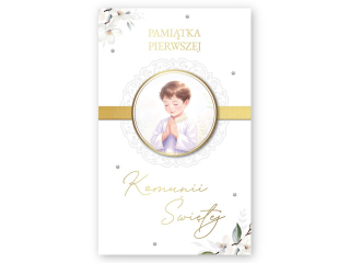 Kartka na Pierwsz� Komuni� ARMIN STYLE LUX-205 dla Ch�opca