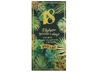 Kartka na osiemnastk KZK nr.15 zocona z elementami 3D