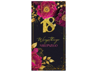 Kartka na osiemnastk KZK nr.13 zocona z elementami 3D