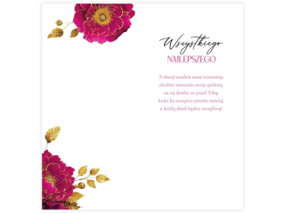 Kartka na osiemnastk KZK nr.13 zocona z elementami 3D