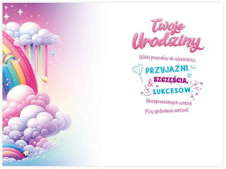 Kartka urodzinowa dla dziecka KZK B6 Nr 086, na 6 urodziny z Jednoro�cem