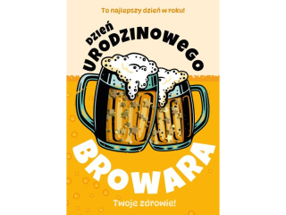 Kartka urodzinowa ARMIN STYLE KF-07 Konfetti "Urodzinowy browar"