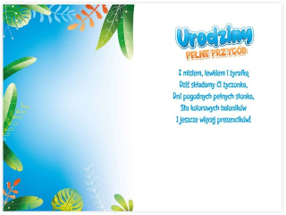 Kartka urodzinowa dla dziecka KZK B6 Nr 072, na 3 urodziny z yraf