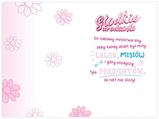 Kartka urodzinowa dla dziecka KZK B6 Nr 076, na 3 urodziny z Krliczkiem