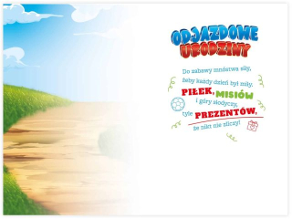 Kartka urodzinowa dla dziecka KZK B6 Nr 078, na 4 urodziny z Autkami