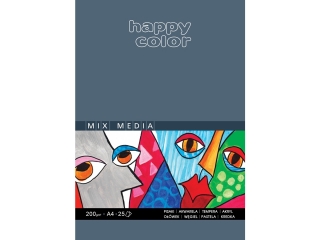 Blok HAPPY COLOR Mix Media A4 25ark. 200g