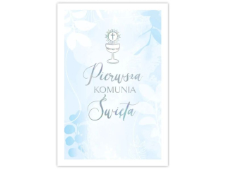 Kartka na Pierwsz� Komuni� KZK B6 nr 10 z�ocona, dla Ch�opca