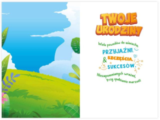 Kartka urodzinowa dla dziecka KZK B6 Nr 086, na 6 urodziny z Lwem